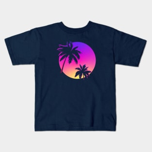 Retro Miami Vintage Aesthetic Kids T-Shirt